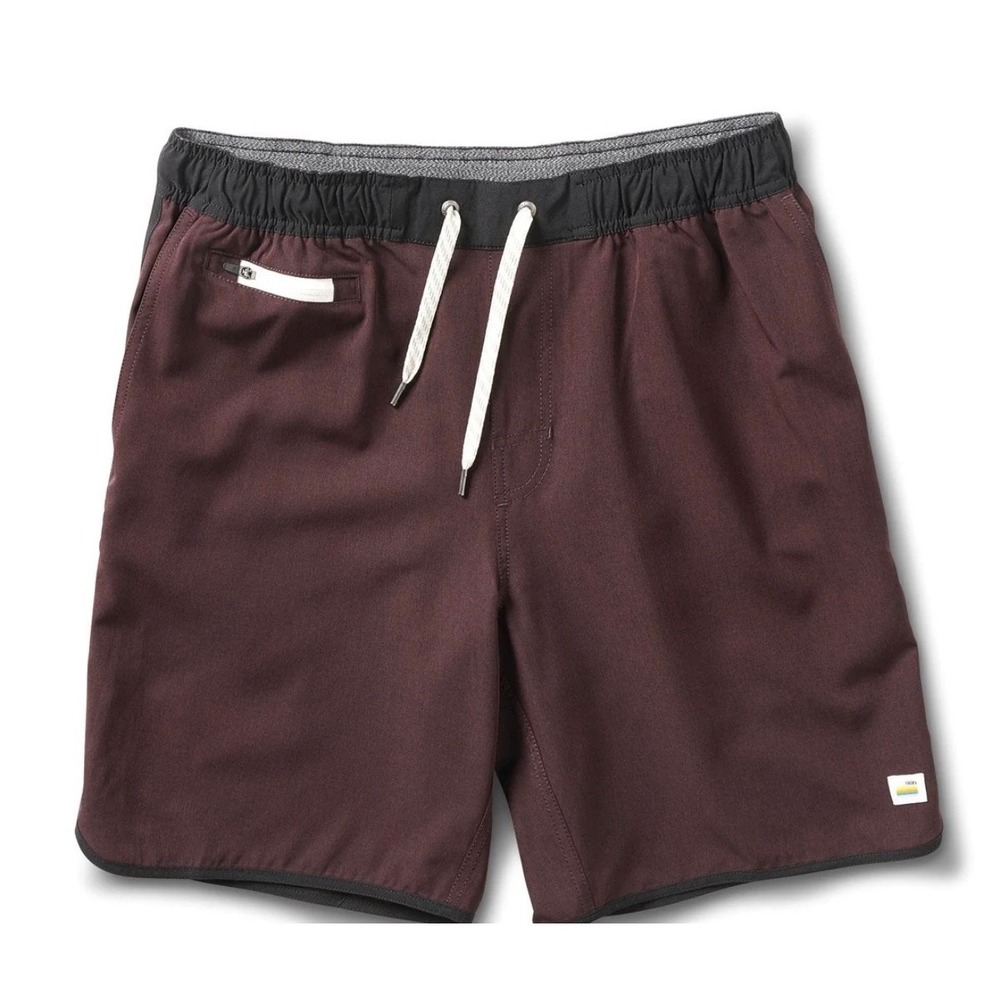 Vuori Banks Shorts Mens Medium Maroon Performance Athletic Swim Boardshorts V330